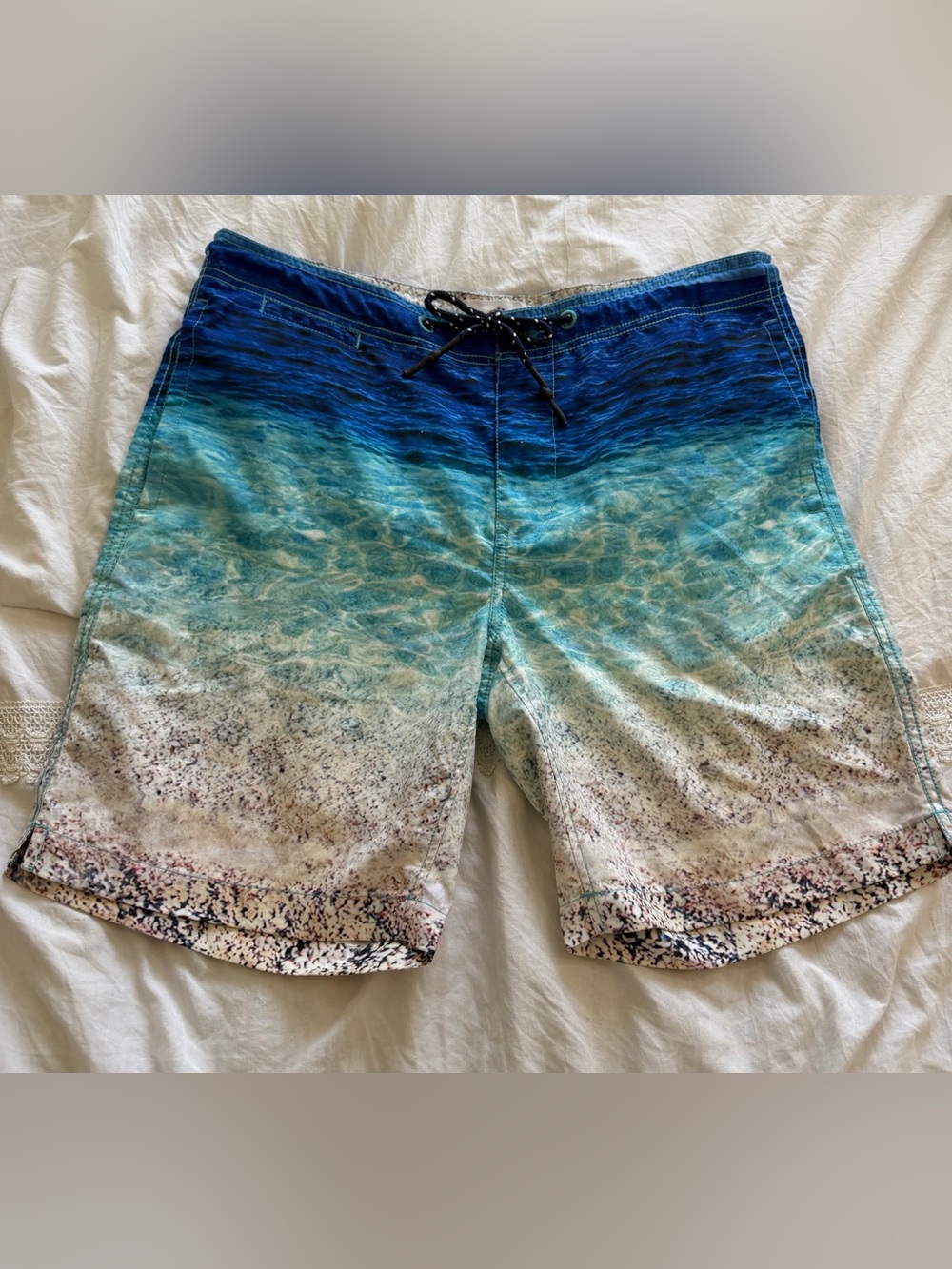 Surfside Supply Blue Gradient Ocean & Sand Board Shorts